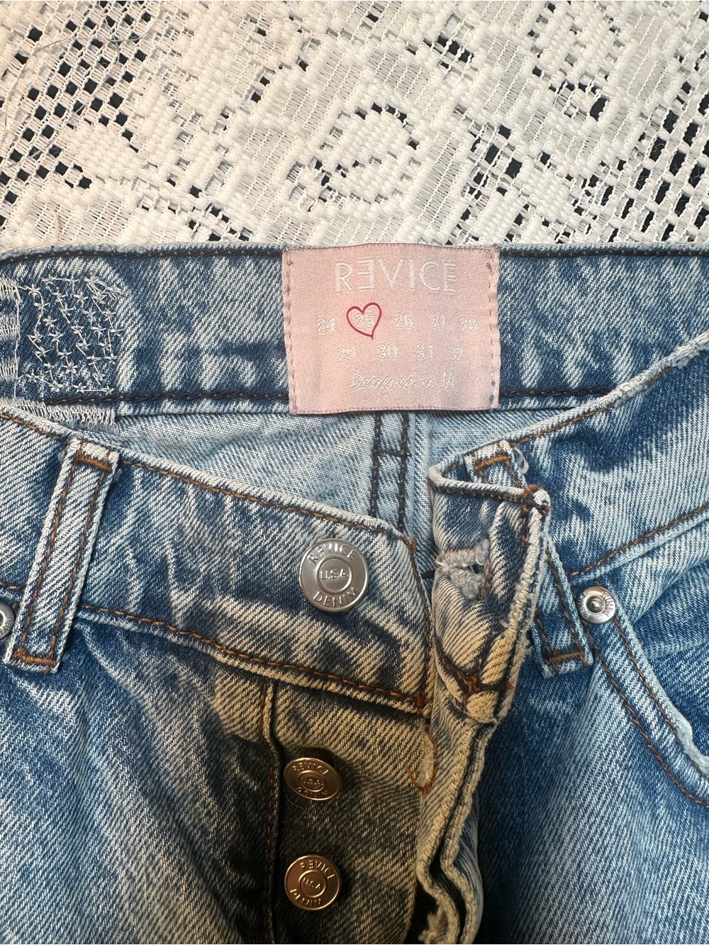 REVICE Light Blue Distressed Women’s Jeans - Casual High-Rise Fit - Picture 3 of 8